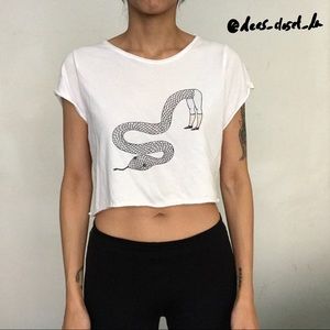 Valfre Tops - Valfre Cropped Reptilian Tee Valfre Tops - Valfre Cropped Reptilian Tee